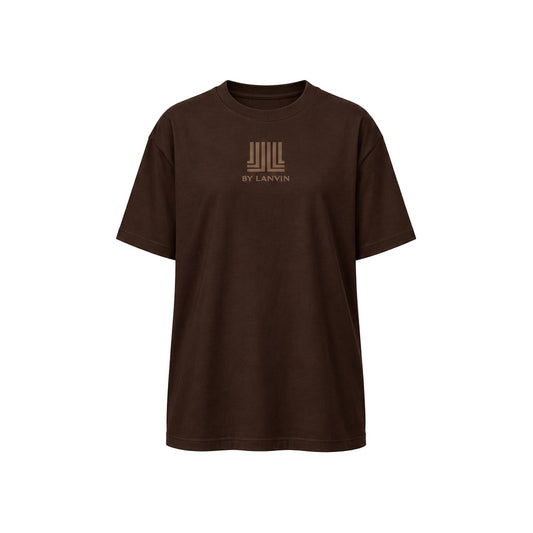 By Lanvin Printed Central Logo Dark Brown T-Shirt XS