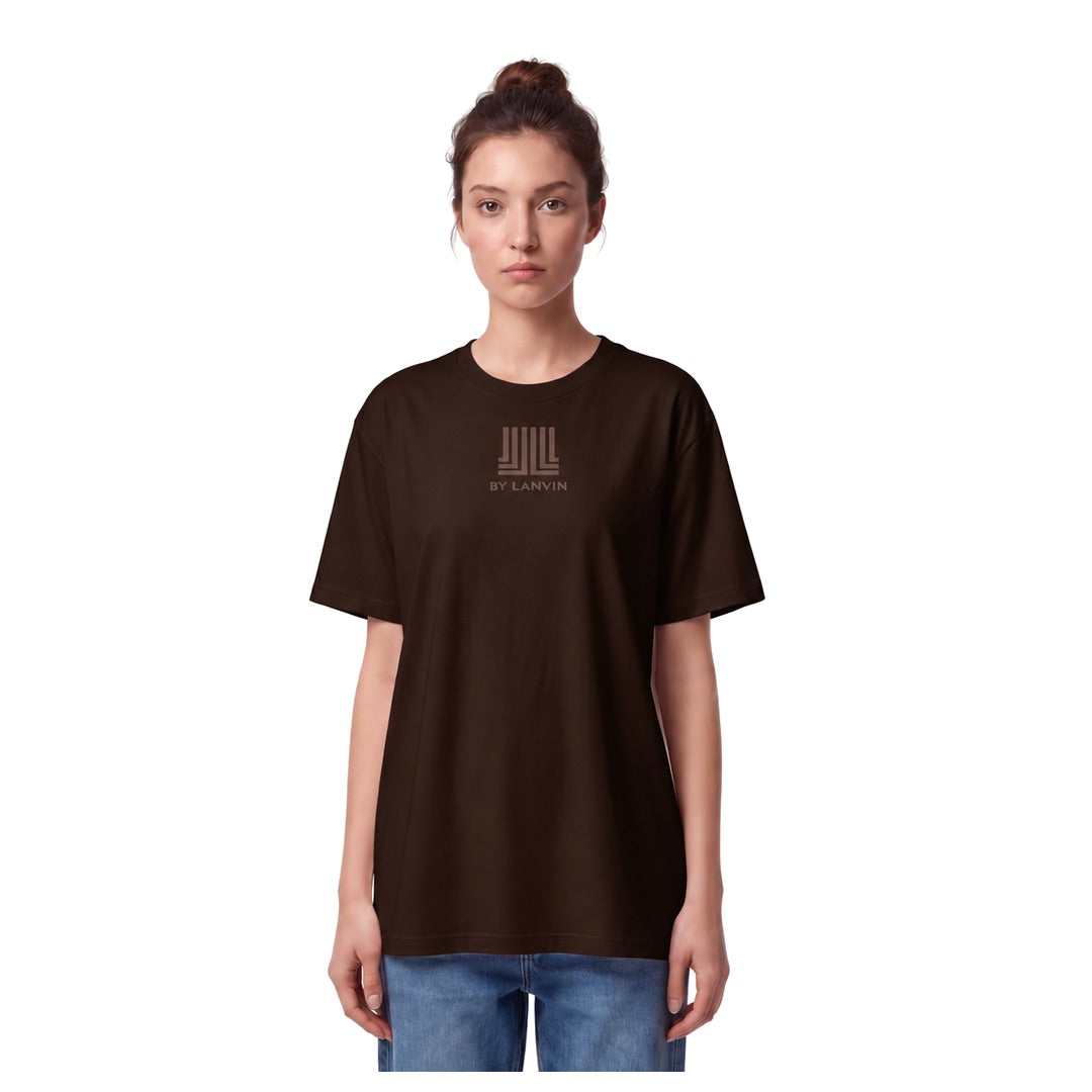 By Lanvin Printed Central Logo Dark Brown T-Shirt XS