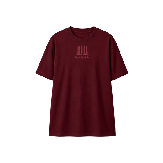 By Lanvin Printed Central Logo Burgundy T-Shirt XS