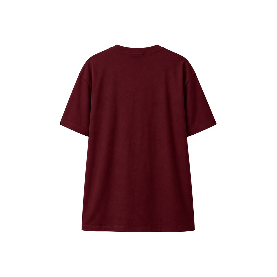 By Lanvin Printed Central Logo Burgundy T-Shirt XS