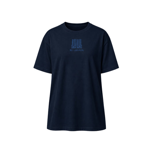 By Lanvin Printed Central Logo Blue T-Shirt XS