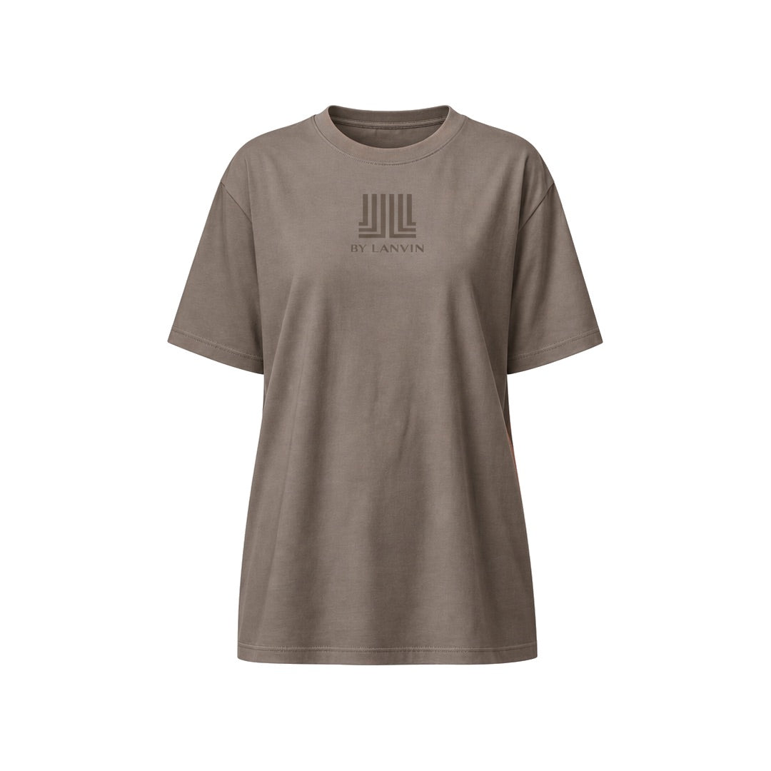 By Lanvin Printed Central Logo Brown T-Shirt XS