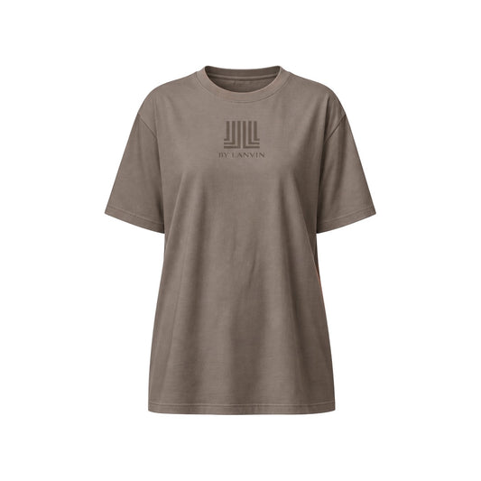 By Lanvin Printed Central Logo Brown T-Shirt XS