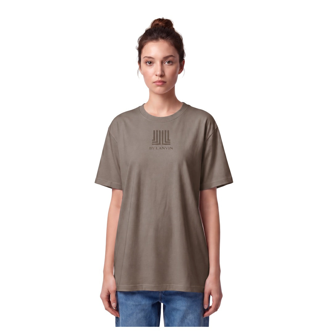 By Lanvin Printed Central Logo Brown T-Shirt XS