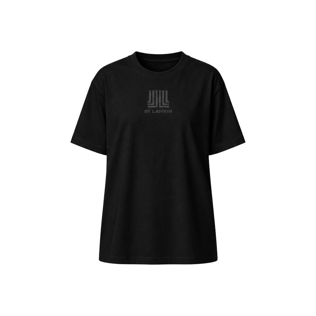 By Lanvin Printed Central Logo Black T-Shirt XS