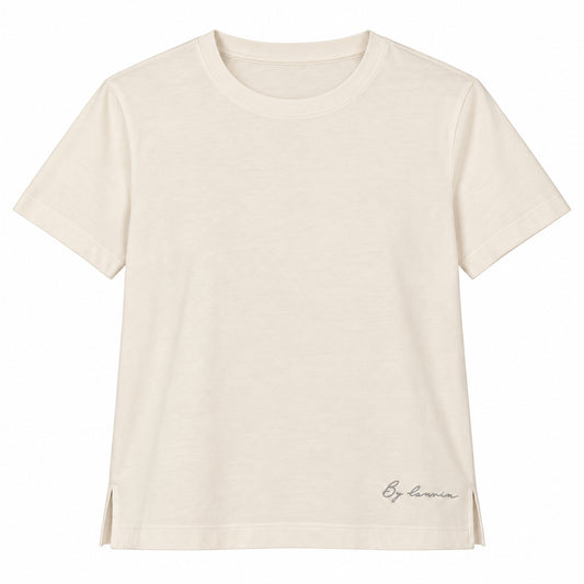 By Lanvin Small Signature Logo Beige T-Shirt