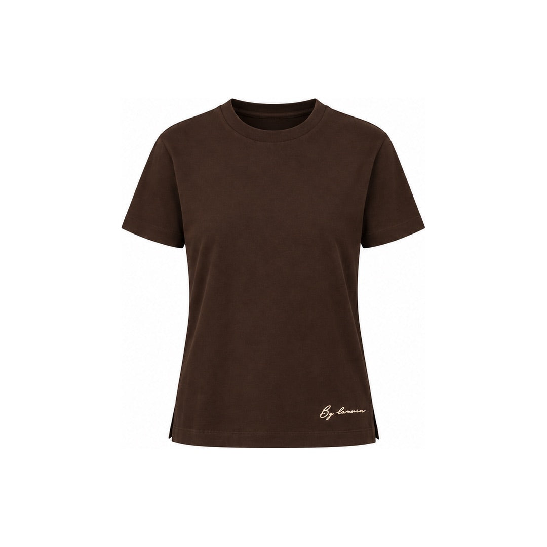 By Lanvin Small Signature Logo Dark Brown T-Shirt XS