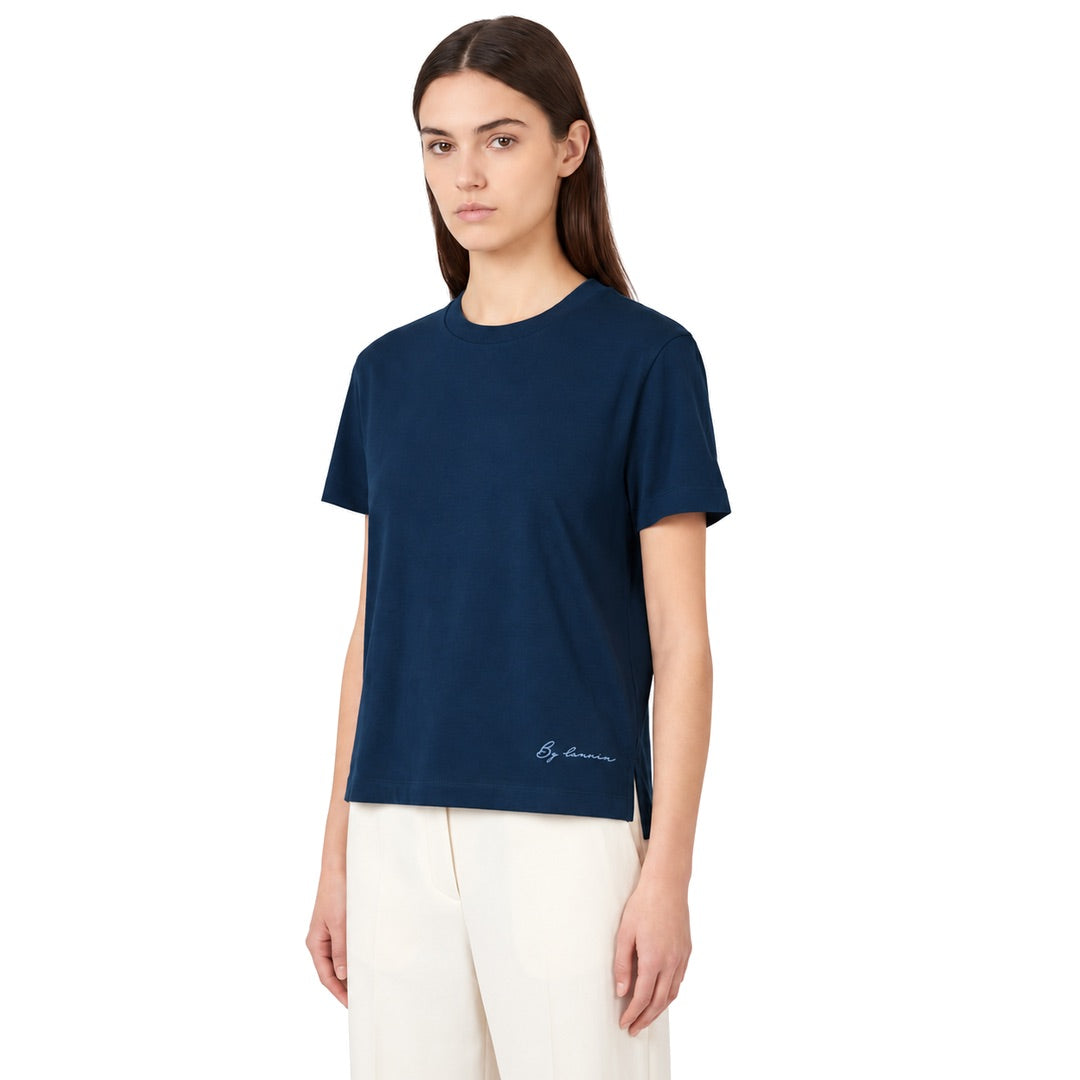 By Lanvin Small Signature Logo Blue T-Shirt XS
