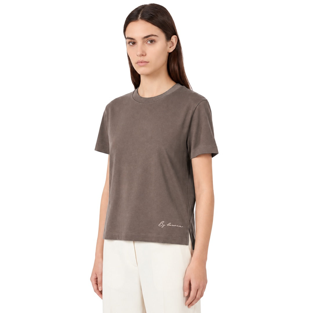 By Lanvin Small Signature Logo Brown T-Shirt XS
