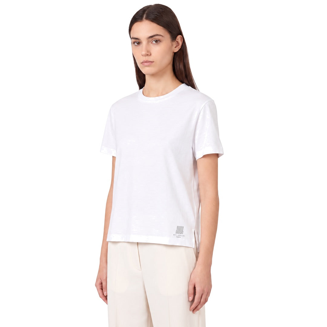 By Lanvin Shoulder Logo Beige T-Shirt XS