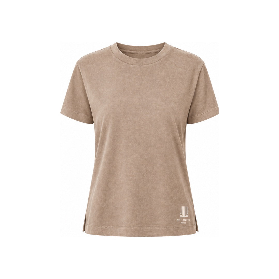 By Lanvin Shoulder Logo Taupe T-Shirt XS
