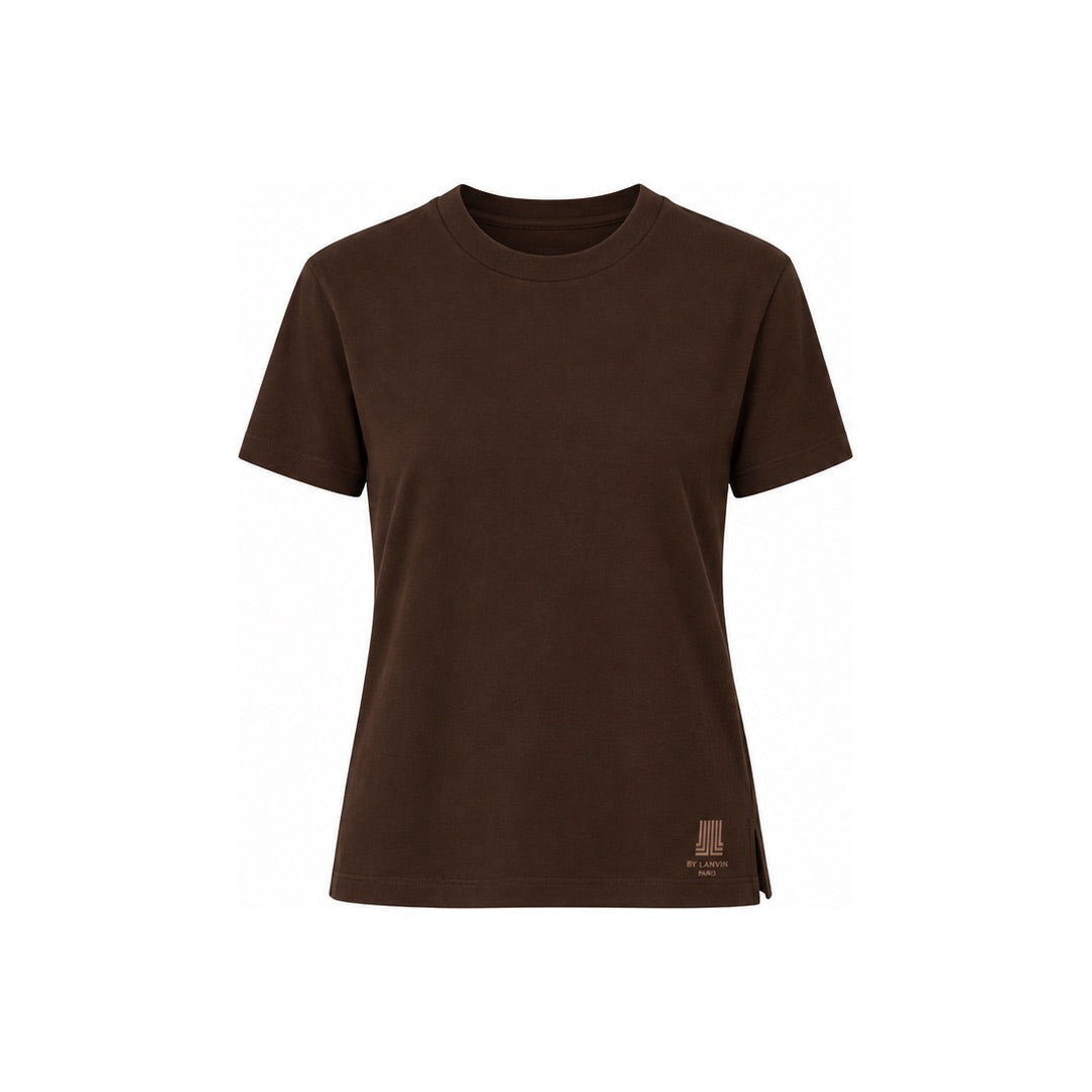 By Lanvin Shoulder Logo Dark Brown T-Shirt XS