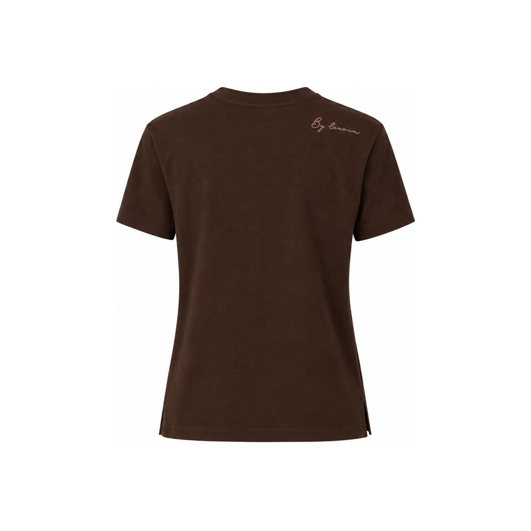 By Lanvin Shoulder Logo Dark Brown T-Shirt XS