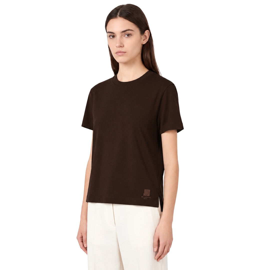 By Lanvin Shoulder Logo Dark Brown T-Shirt XS
