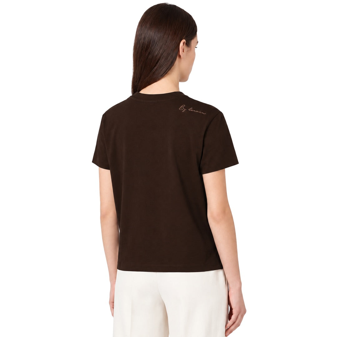 By Lanvin Shoulder Logo Dark Brown T-Shirt XS