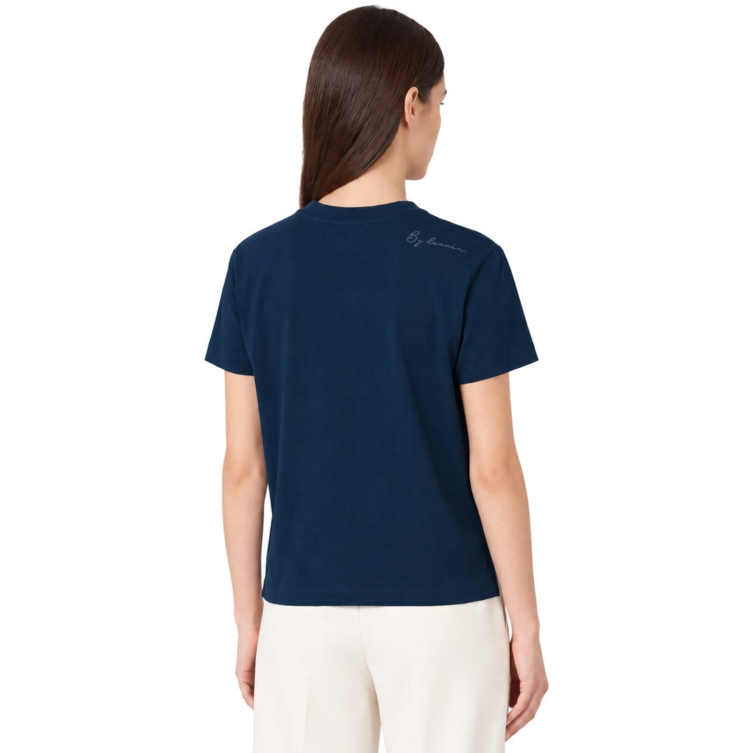 By Lanvin Shoulder Logo Blue T-Shirt XS