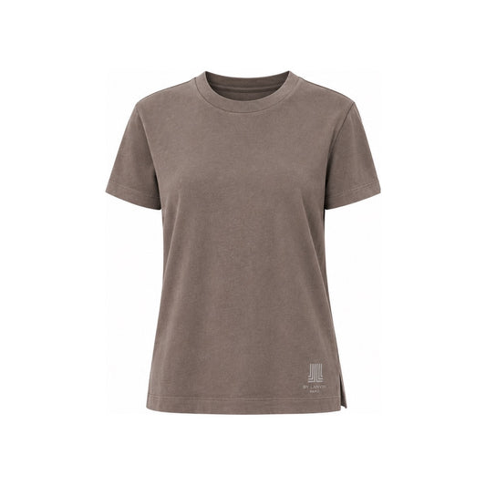 By Lanvin Shoulder Logo Brown T-Shirt XS