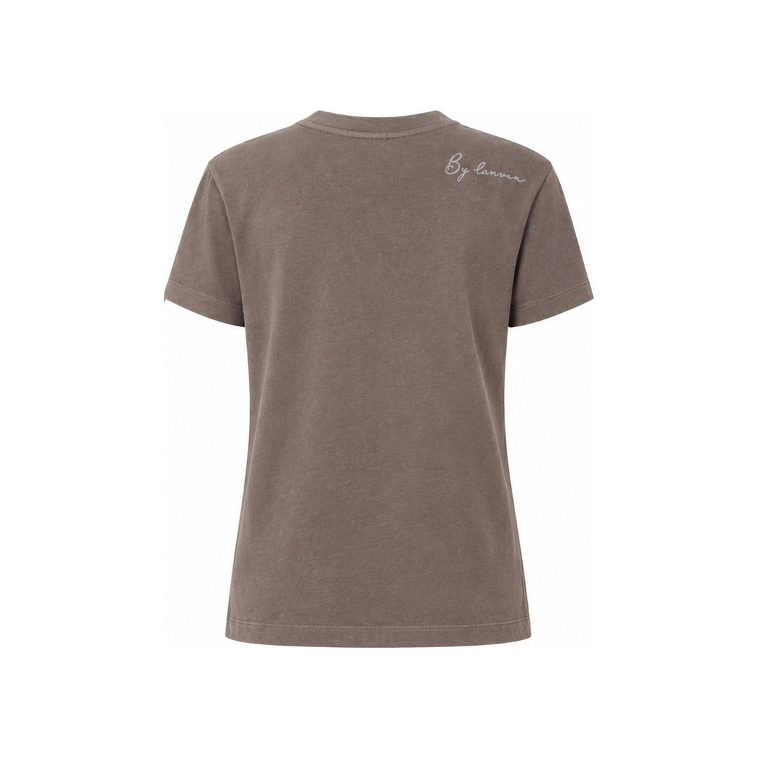 By Lanvin Shoulder Logo Brown T-Shirt XS