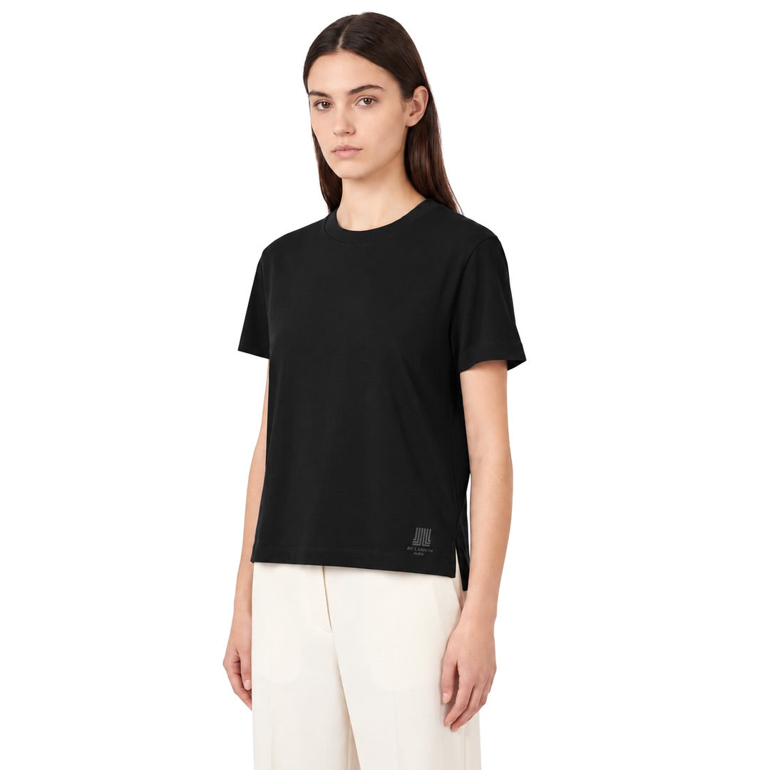 By Lanvin Shoulder Logo Black T-Shirt XS