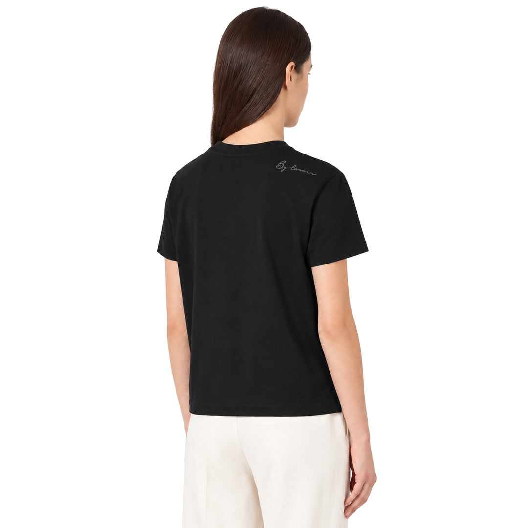 By Lanvin Shoulder Logo Black T-Shirt XS