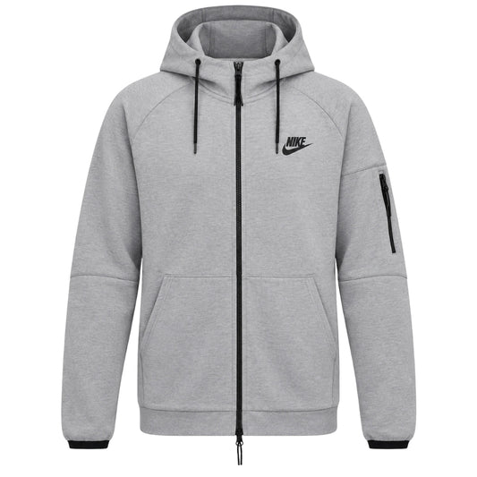 Nike Sportswear Tech Essentials Men's Full-Zip Grey Fleece Hoodie XS