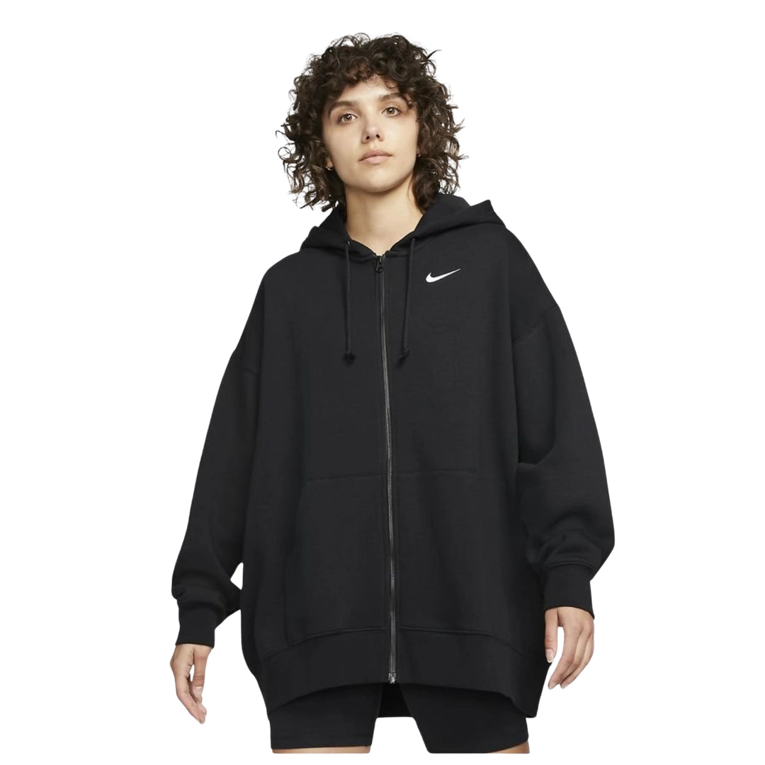 Nike Essentials Oversized Full Zip Black Hoodie M