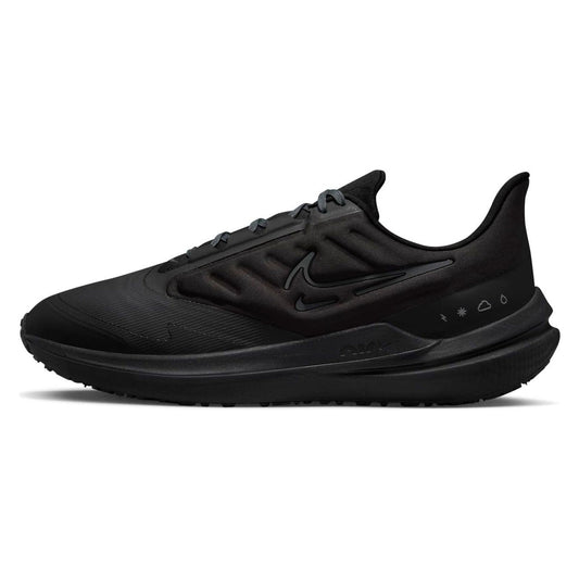 Nike Air Winflo 9 Shield Triple Black Trainers UK 8.5