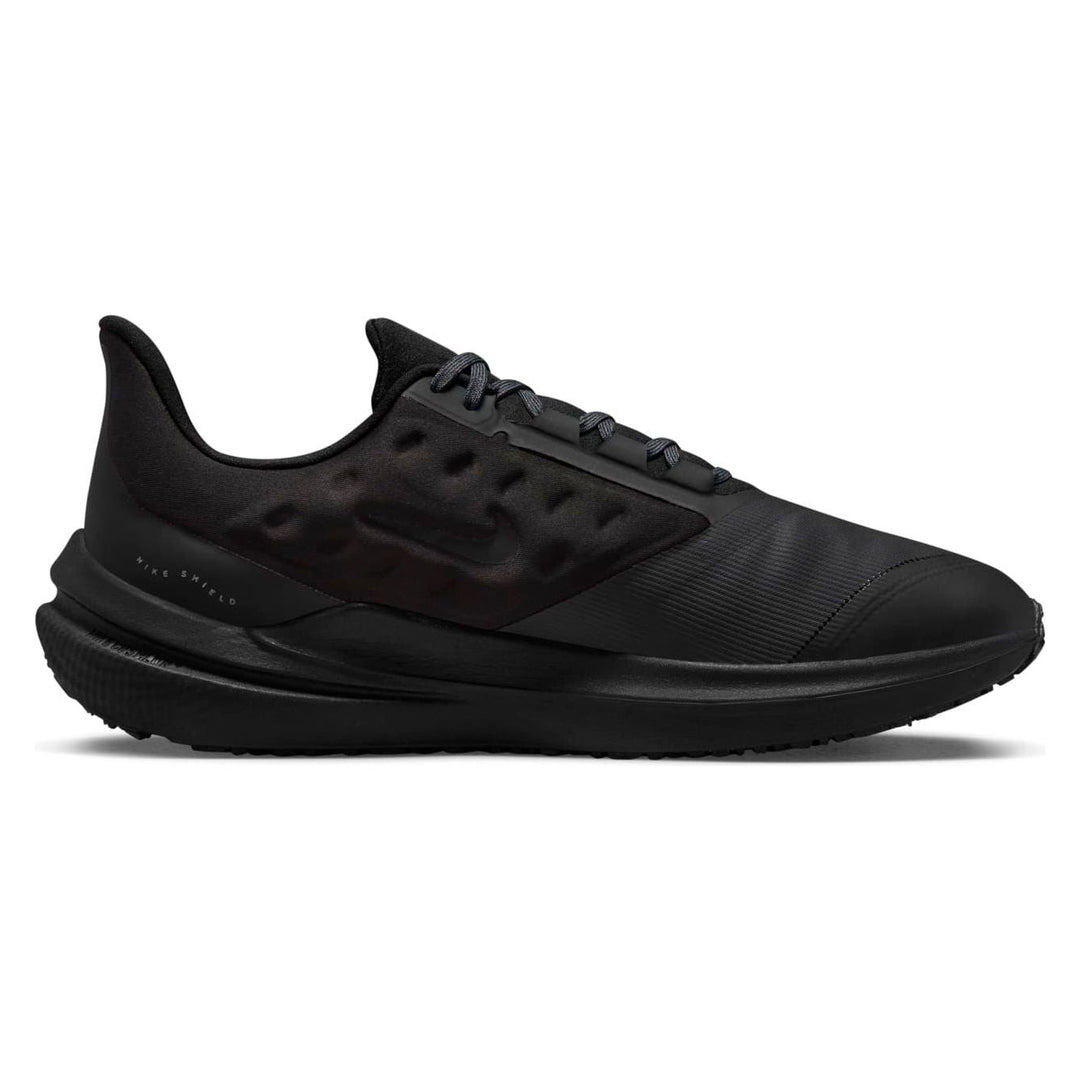 Nike Air Winflo 9 Shield Triple Black Trainers UK 8.5