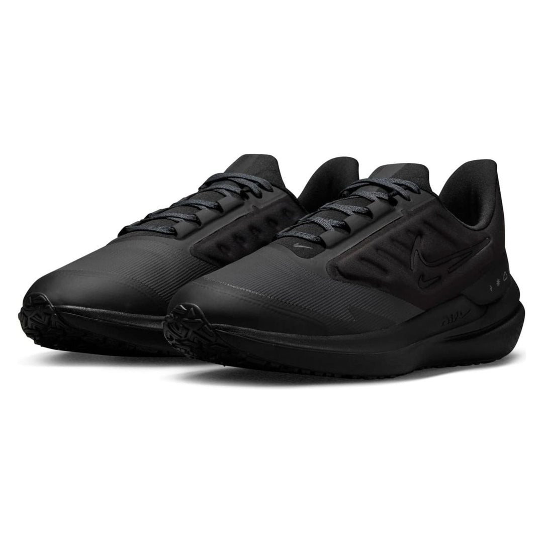 Nike Air Winflo 9 Shield Triple Black Trainers UK 8.5
