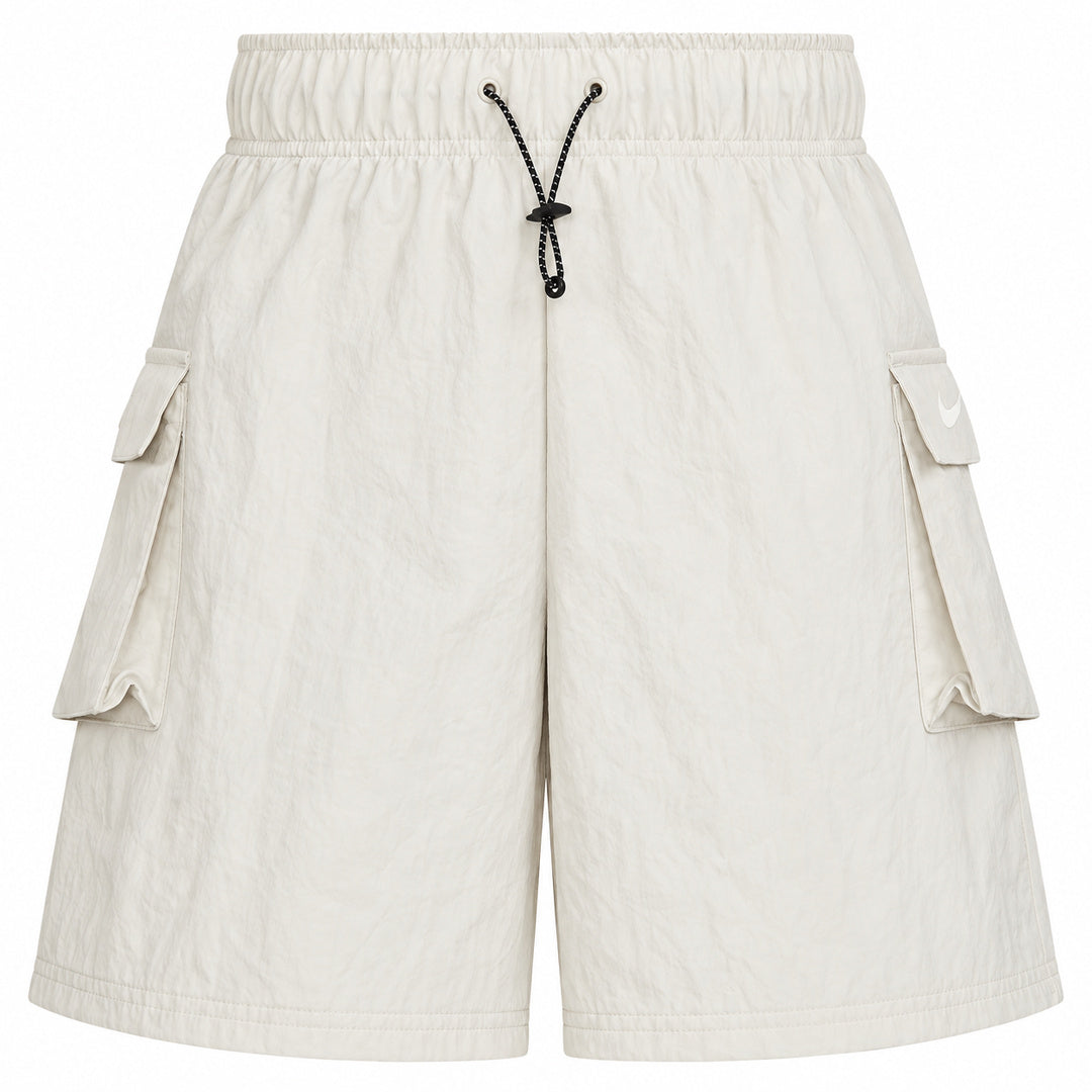 Nike Women's Woven High-Rise Cream Shorts