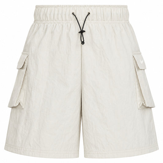 Nike Women's Woven High-Rise Cream Shorts
