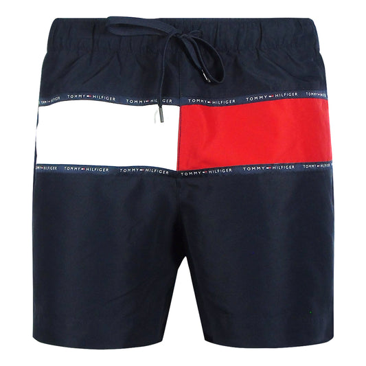Tommy Hilfiger Flag Design Navy Blue Swimshort