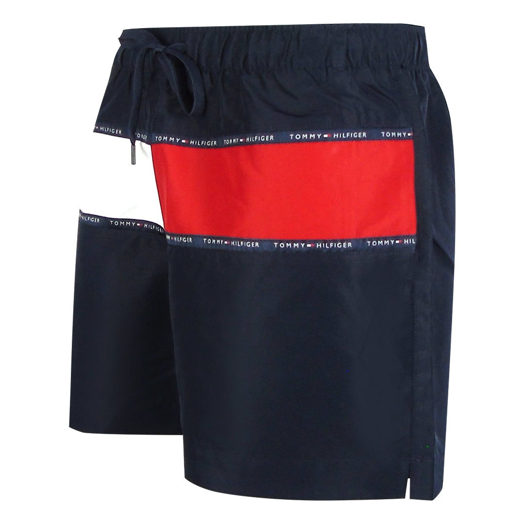 Tommy Hilfiger Flag Design Navy Blue Swimshort