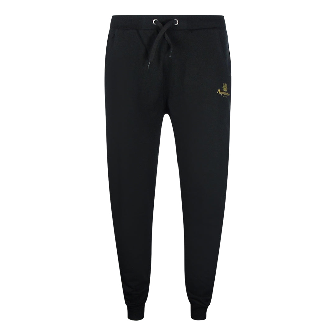 Aquascutum Black Zip-Up Hoodie And Tracksuit Set
