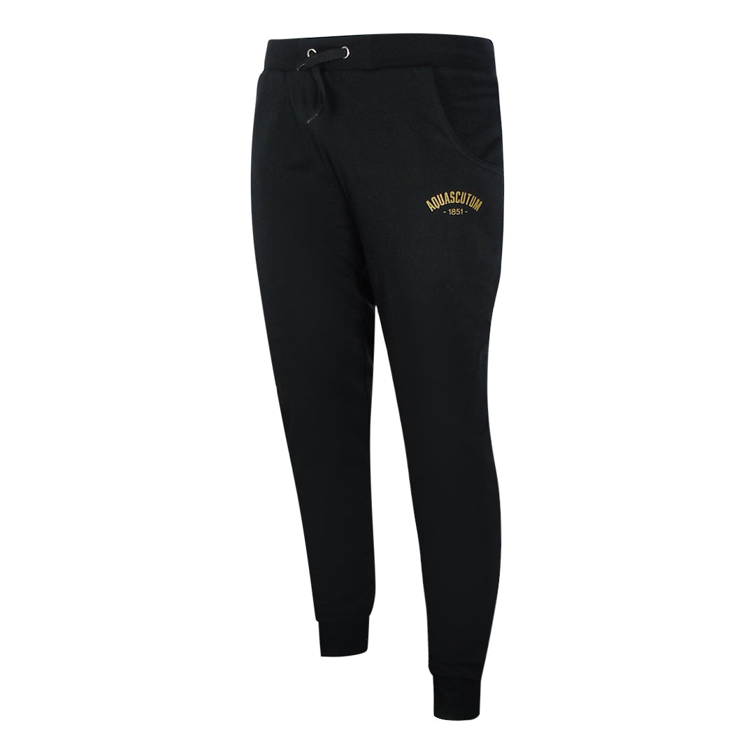 Aquascutum Old School Crewneck Black Track Pants Set