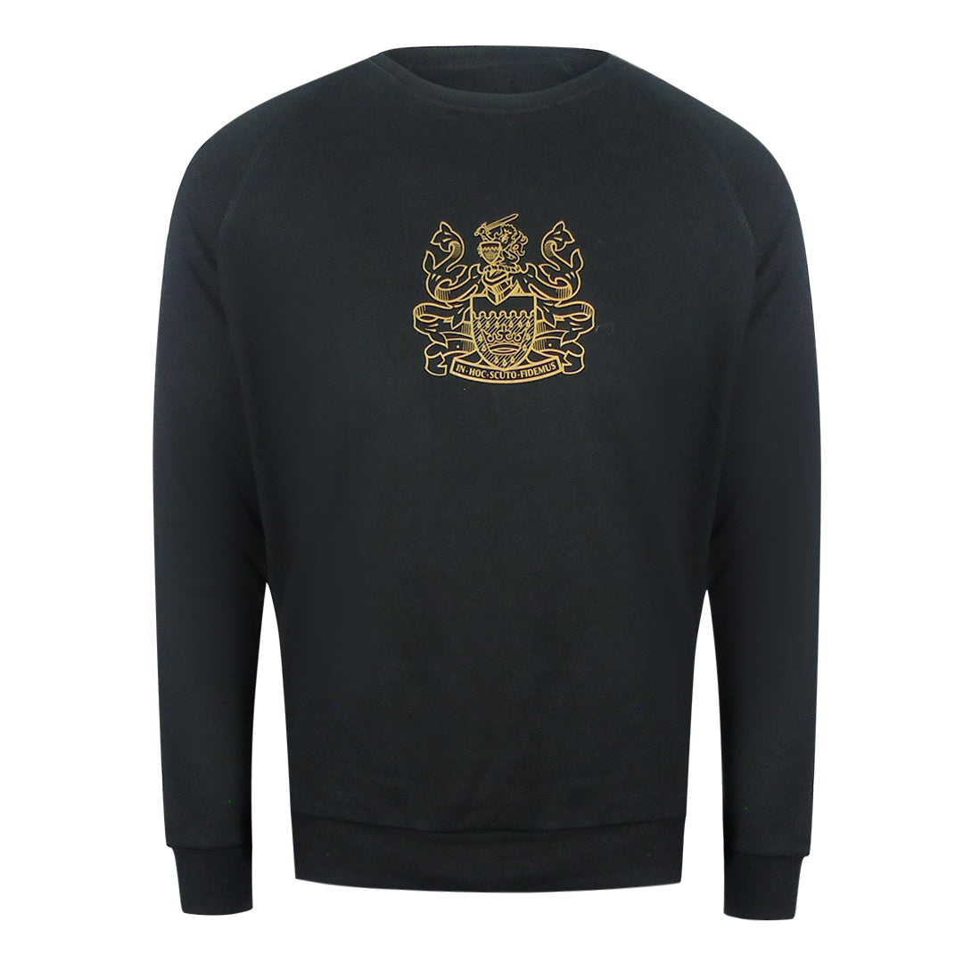 Aquascutum Iconic Crest Black Crewneck Track Set