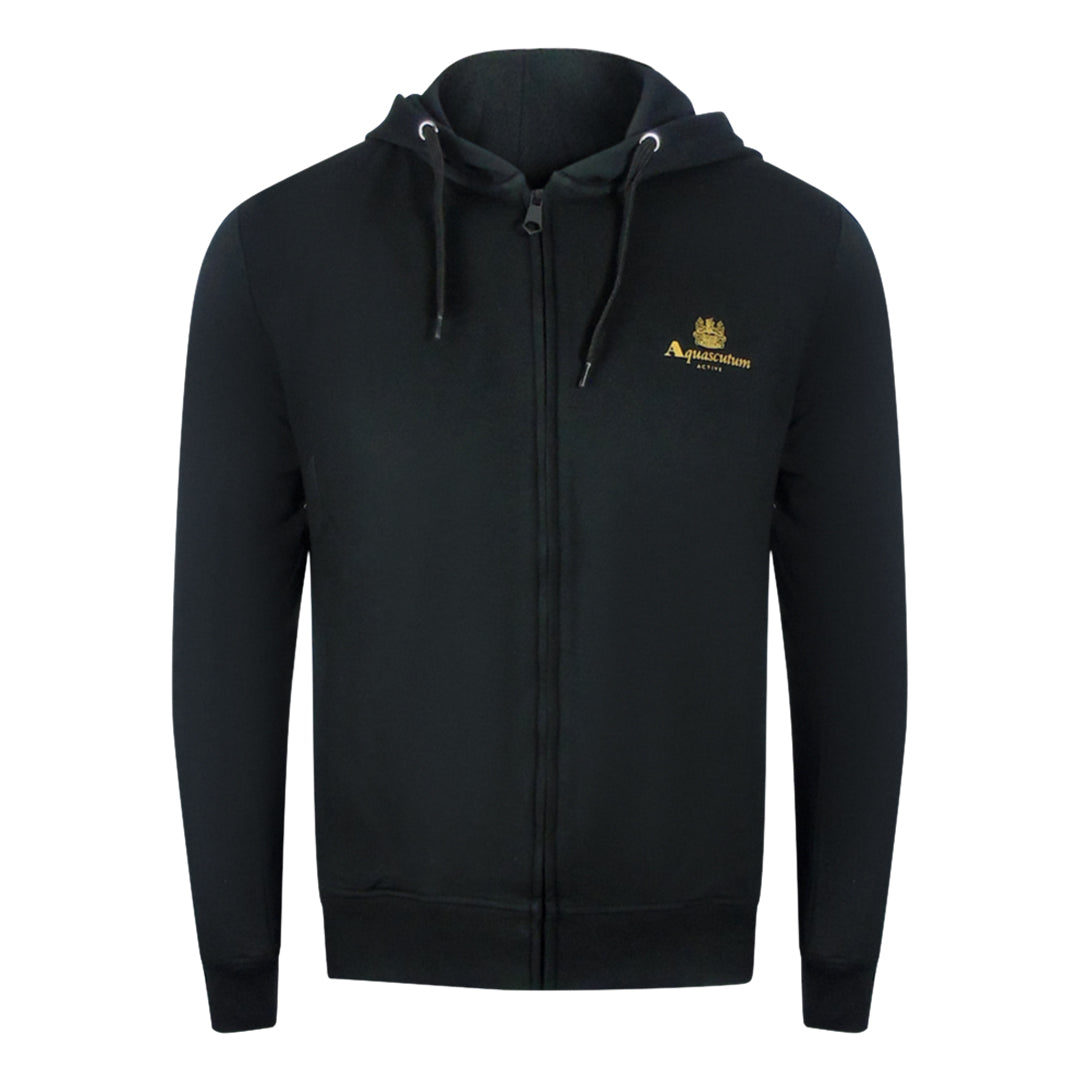 Aquascutum Black Zip-Up Hoodie And Tracksuit Set