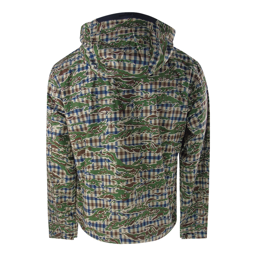 Aquascutum Active Hooded Stretch Windbreaker Jacket Camo Club Check
