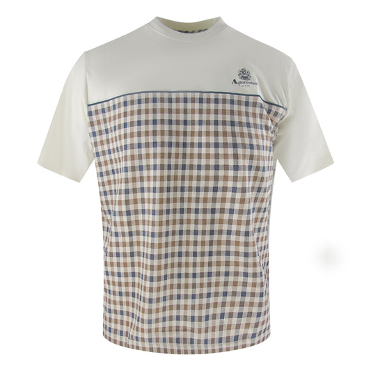 Aquascutum Active Insert Piping T-Shirt Old White