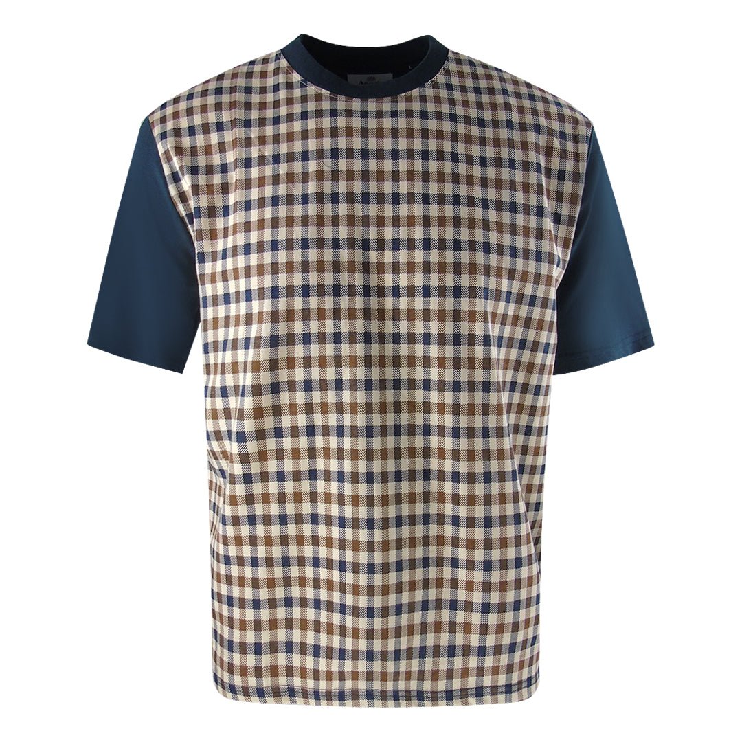 Aquascutum Iconic Front Navy Blue T-Shirt