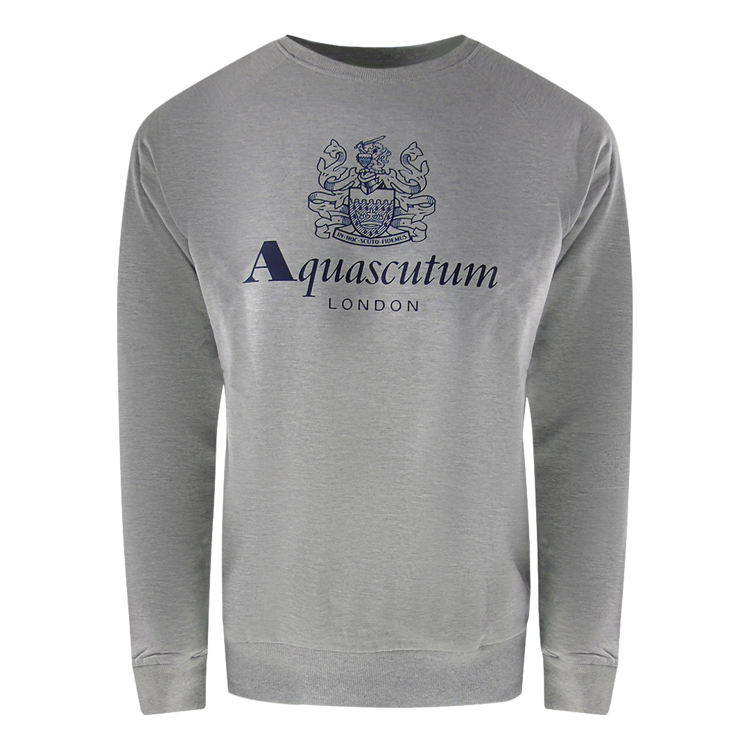 Aquascutum London Logo Crewneck Grey Tracksuit Pants Set