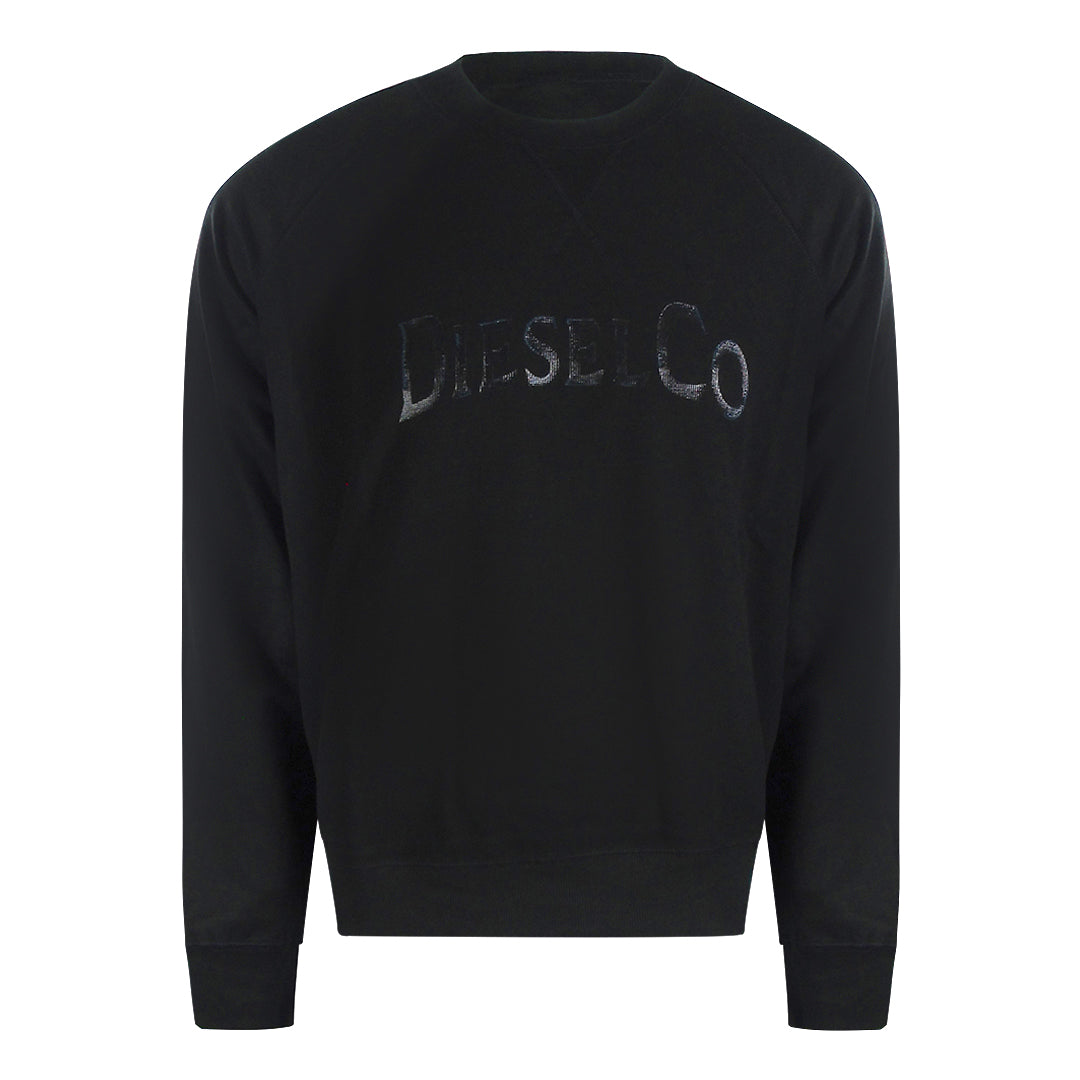 Diesel Monotone Logo Black Sweatshirt