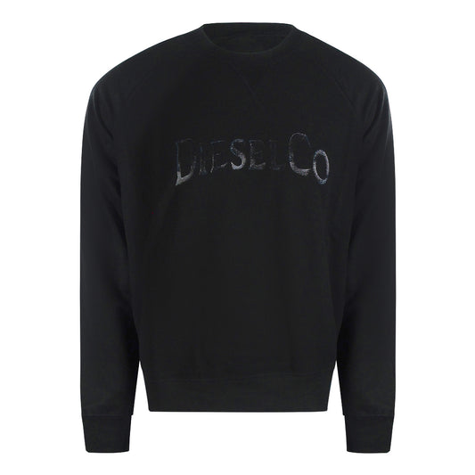 Diesel Monotone Logo Black Sweatshirt