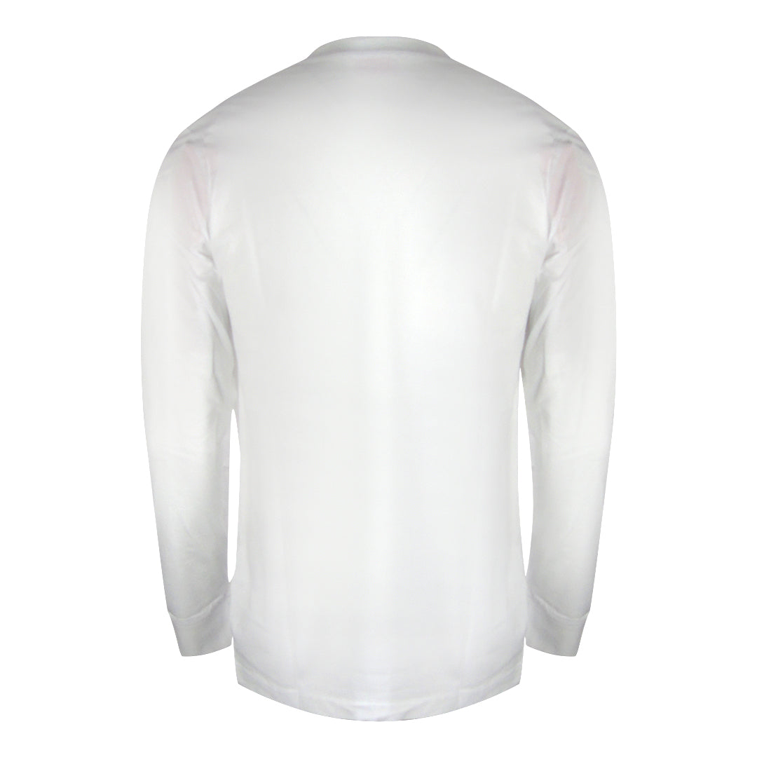 Diesel Denim Division Logo Long Sleeve White T-Shirt