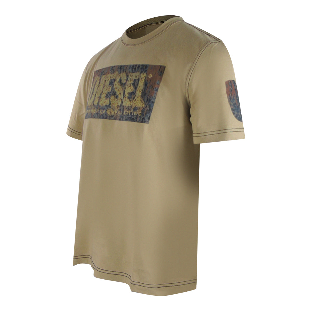 Diesel Block Logos Pelican T-Shirts - Nova Clothing