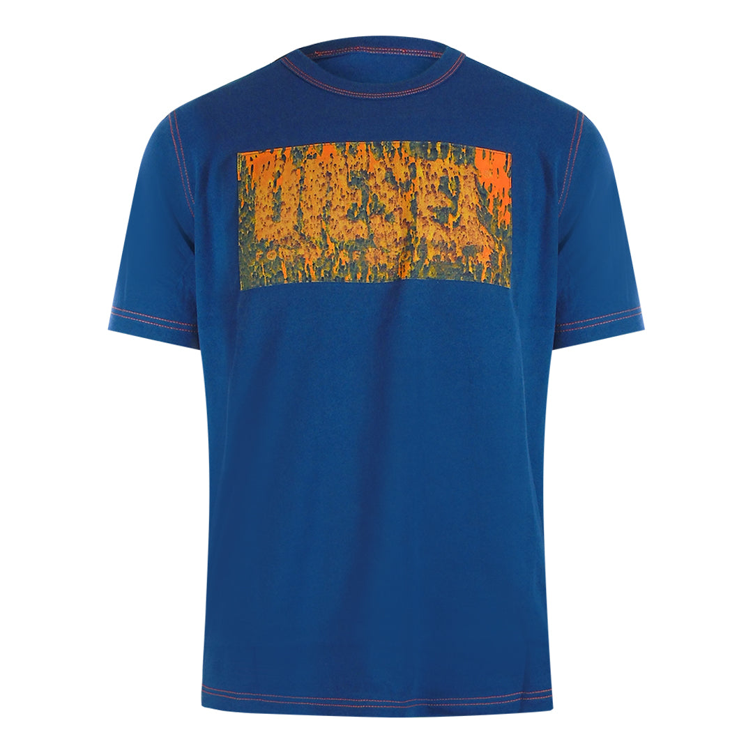 Diesel Block Logos Ensign Blue T-Shirt
