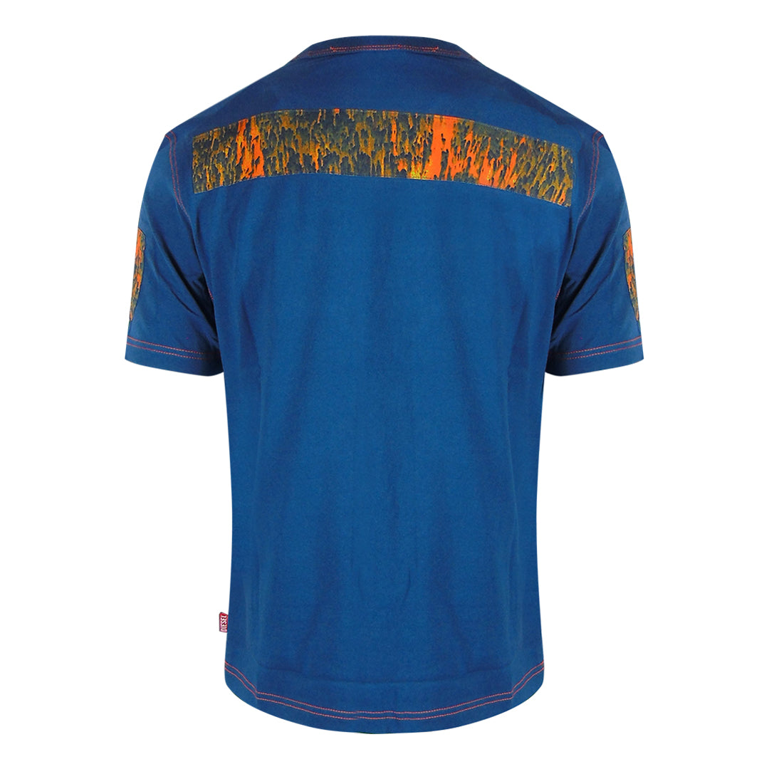 Diesel Block Logos Ensign Blue T-Shirt