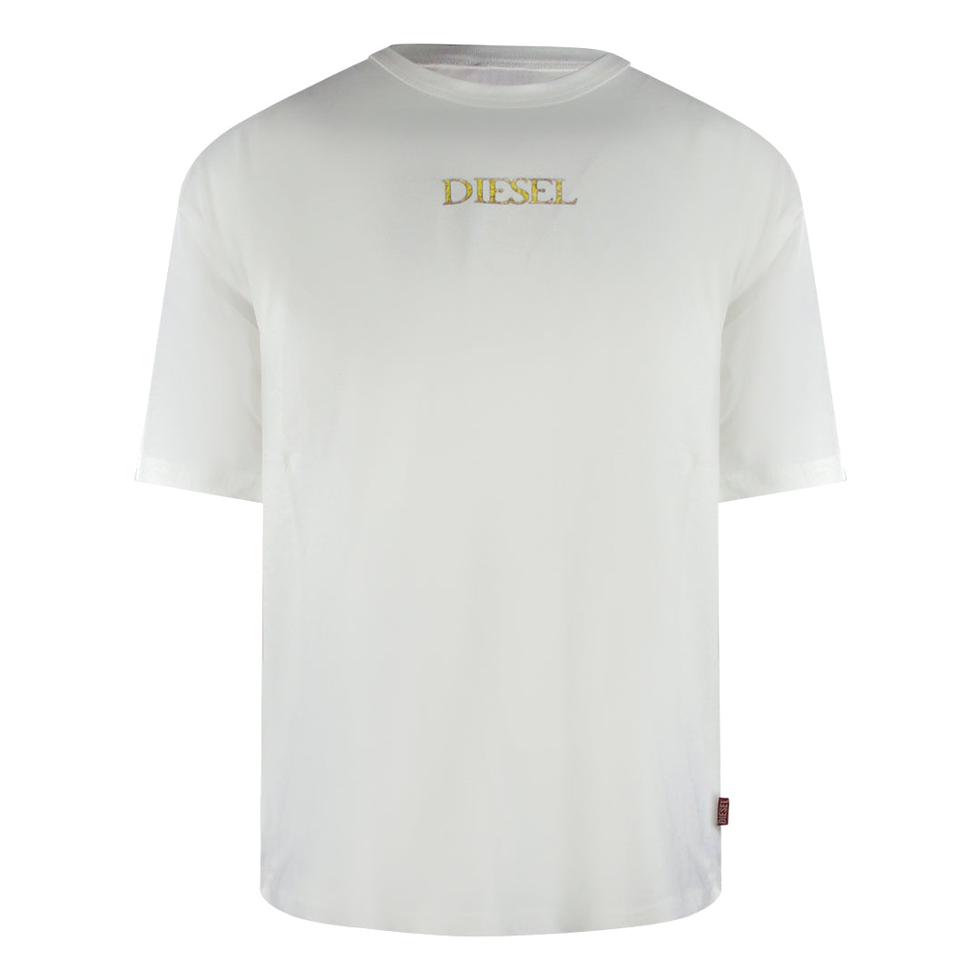 Diesel Gold Logo White T-Shirt