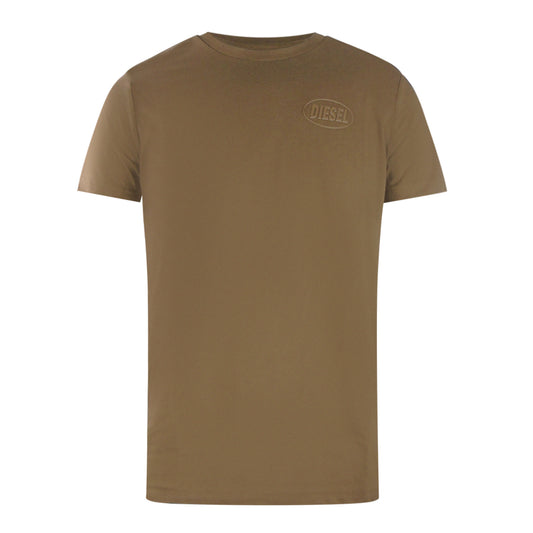 Diesel Monotone Logo Brown T-Shirt