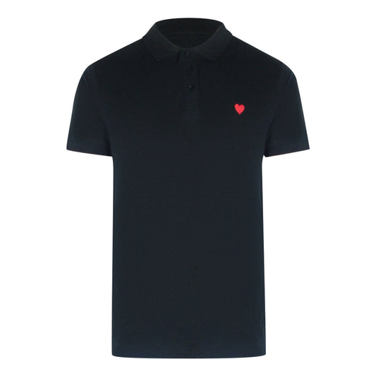 Love Moschino Small Heart Black Polo Shirt
